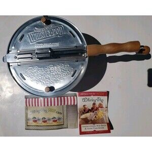 Genuine Whirley Pop Popcorn Maker Stovetop Popper Wabash Valley Farms W/Manuals